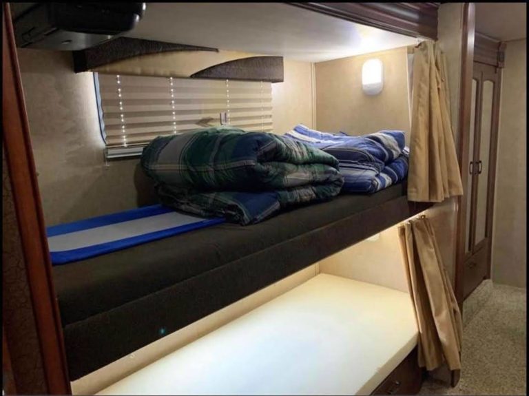 Bunks with privacy curtains